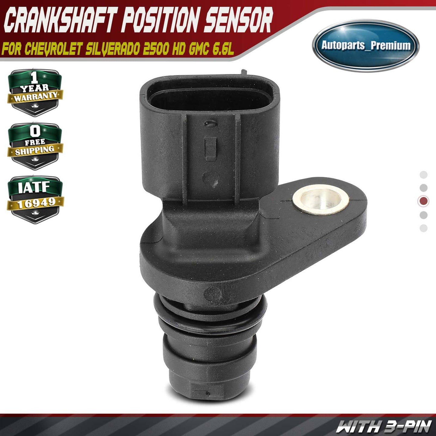 Crankshaft Position Sensor for Chevrolet Silverado 2500 HD GMC Sierra 3500 6.6L