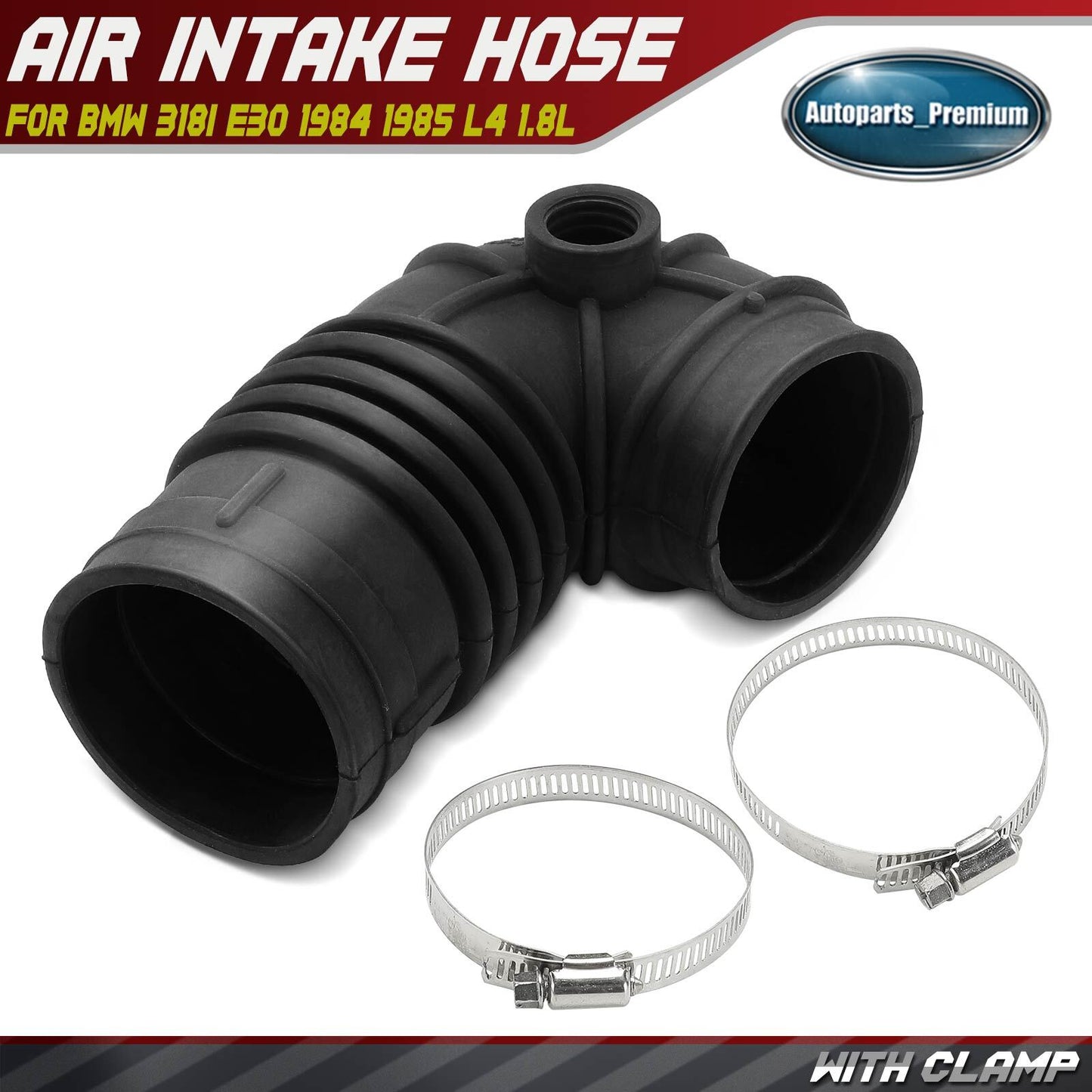 Engine Air Intake Hose with Clamp for BMW 318i E30 1984 1985 L4 1.8L 13541278947