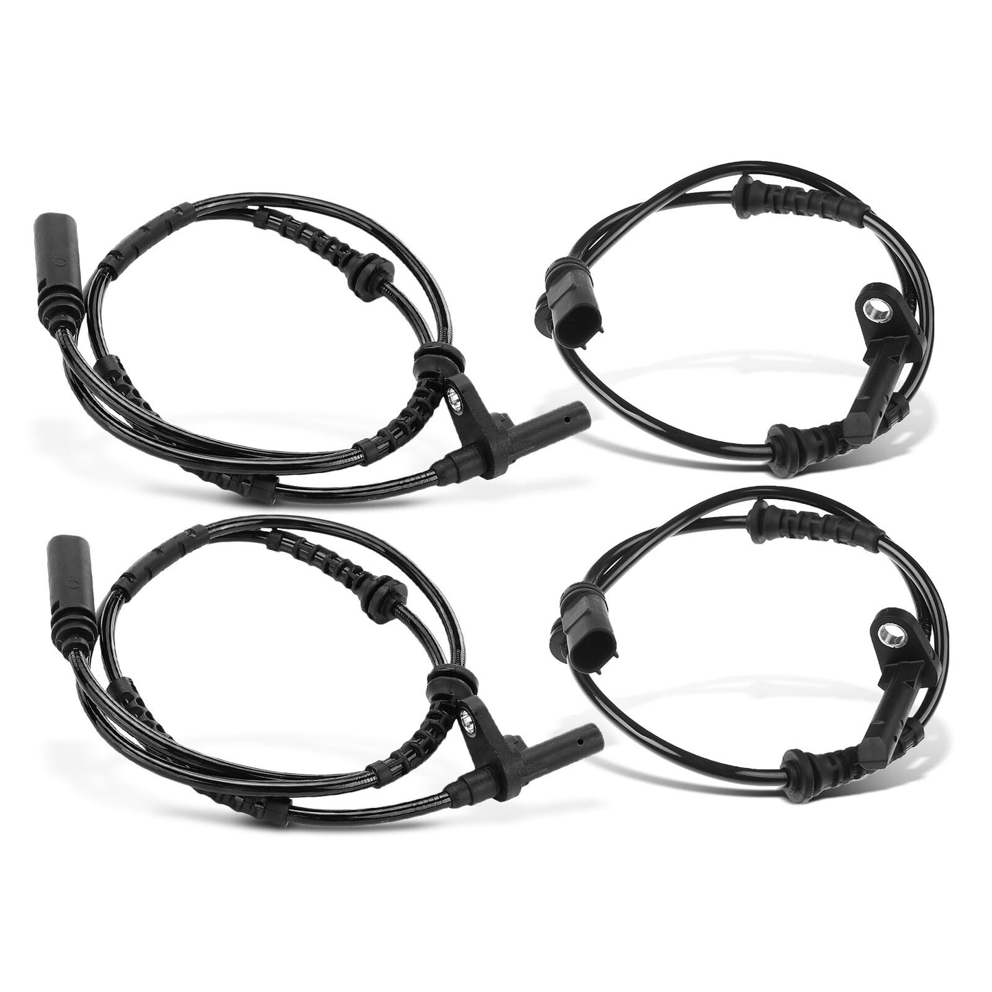 4Pcs Front & Rear Side ABS Wheel Speed Sensor for BMW 528i 535i xDrive 550i 650i