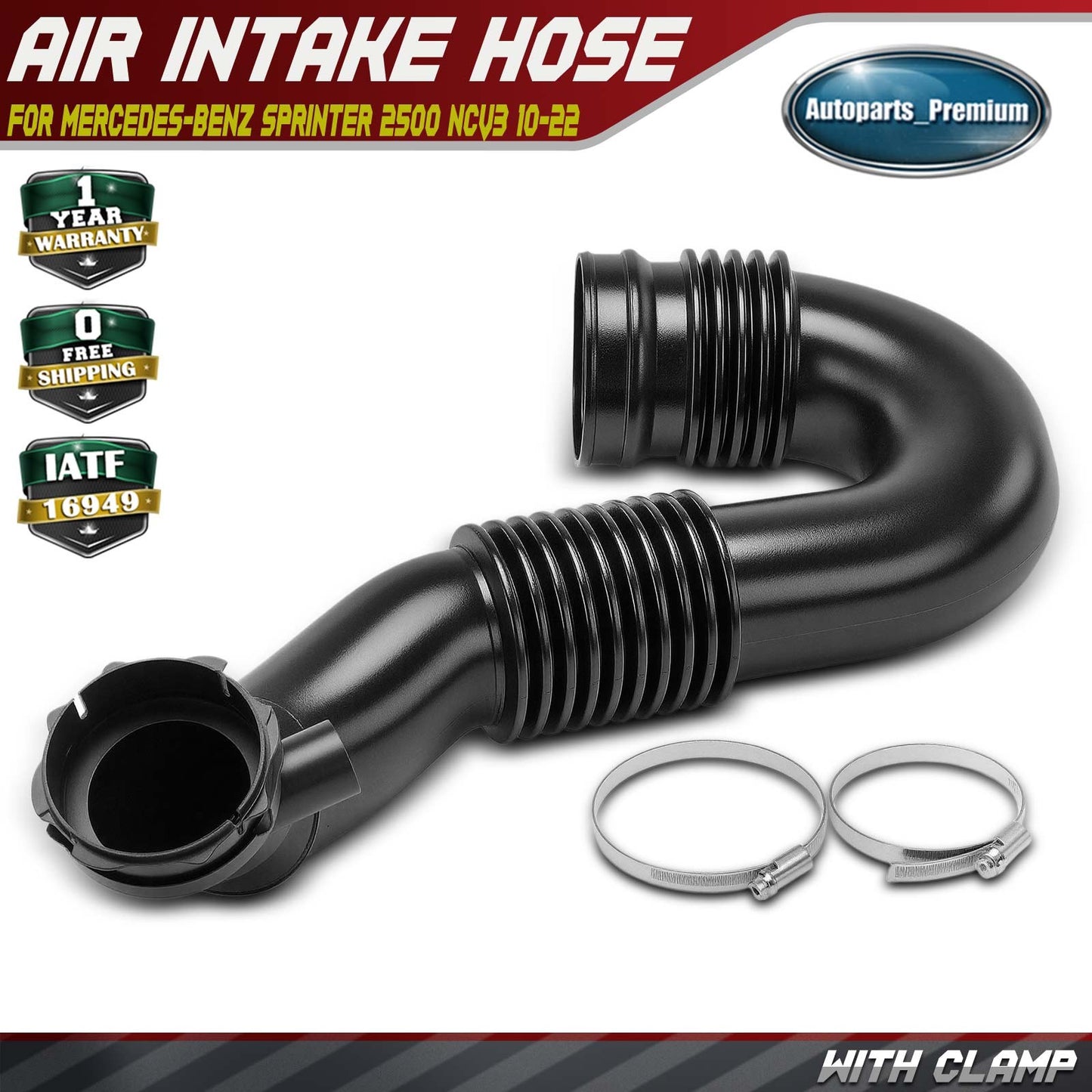 Clean Air Duct Line To Turbocharger for Mercedes-Benz Sprinter 2500 NCV3 10-22