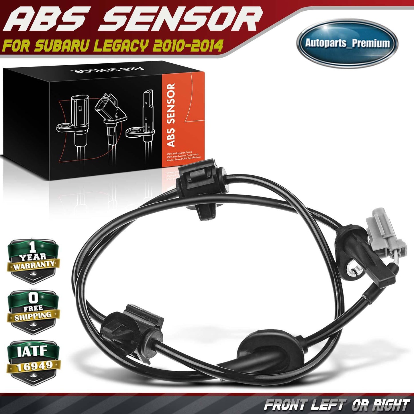 ABS Wheel Speed Sensor 2Pin for Subaru Legacy 2010 2011-2014 Front Left or Right