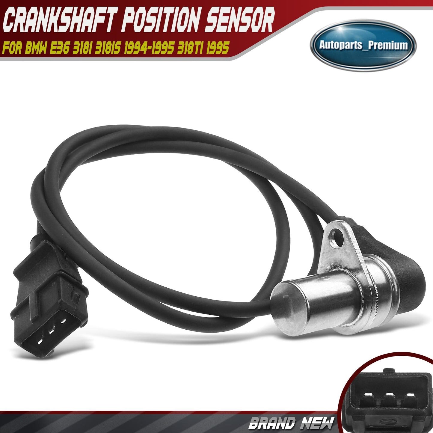 Engine Crankshaft Position Sensor for BMW E36 318i 318is 1994-1995 318ti 1995