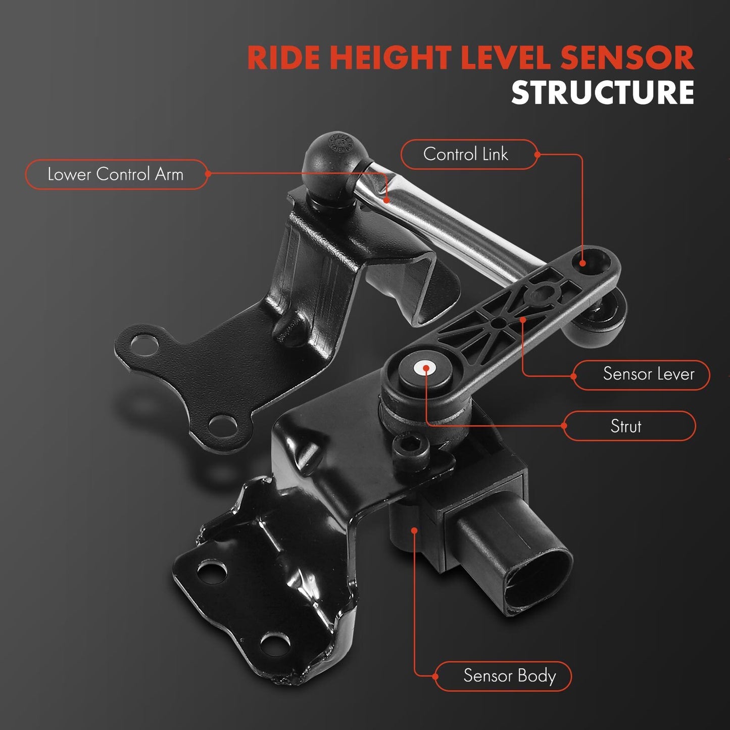 Ride Height Level Sensor for Audi A3 2004-2013 Q3 TT VW CC Passat Golf Rear Left