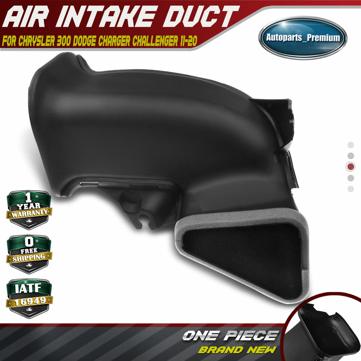 Engine Clean Air Intake Duct for Chrysler 300 Dodge Charger Challenger 2011-2020