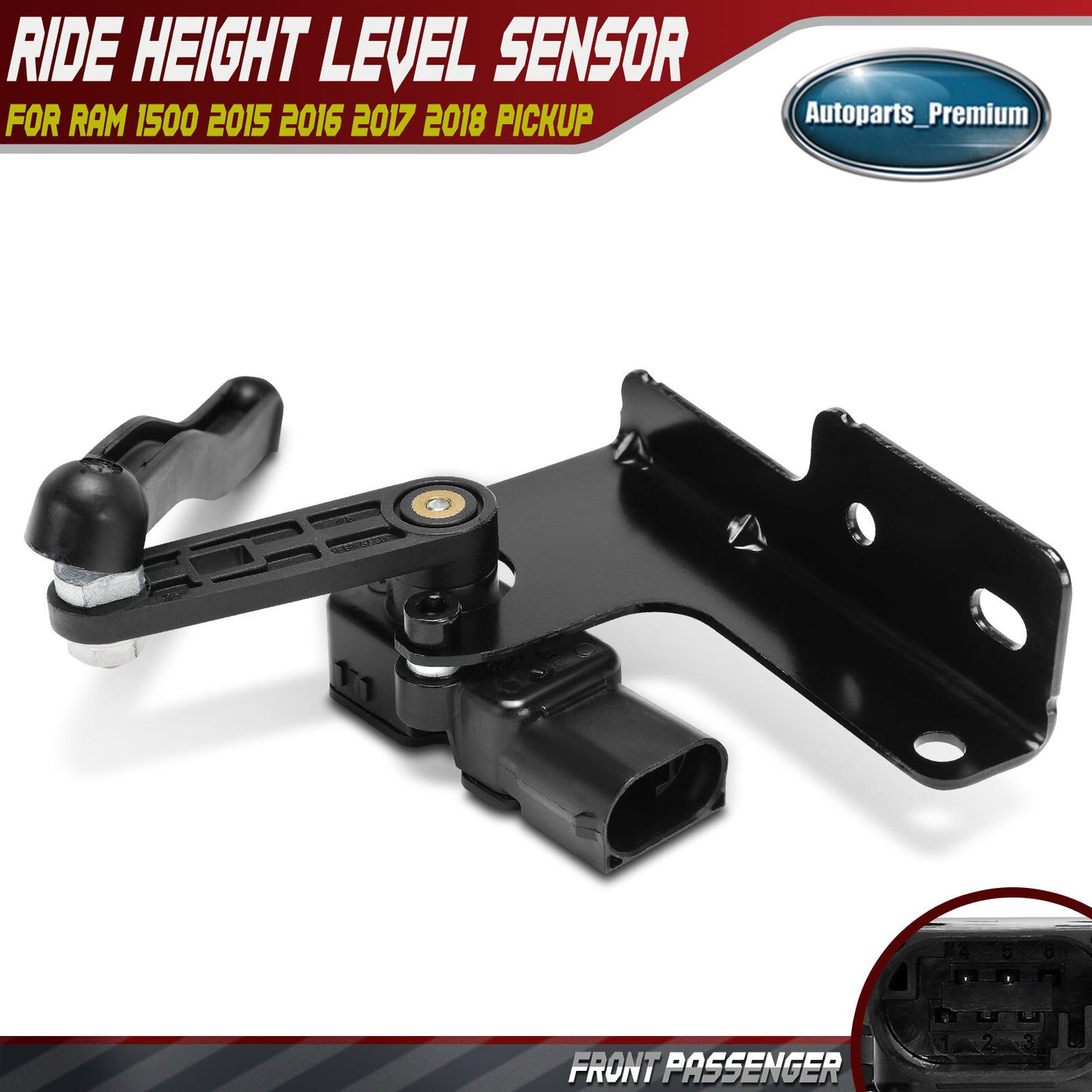 Front Passenger Side Ride Height Level Sensor for Ram 1500 2015-2018 68414982AA