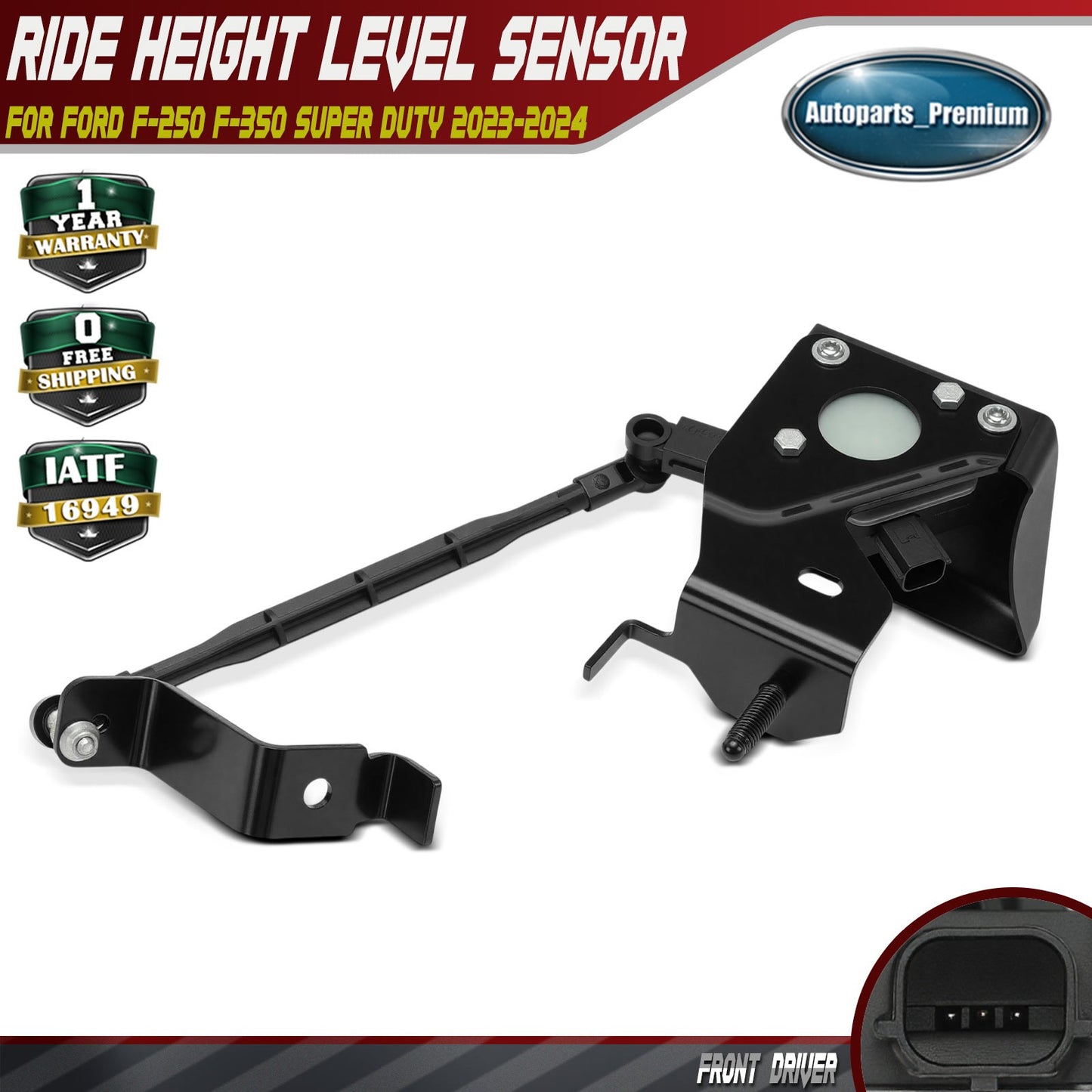 Front Driver Ride Height Level Sensor for Ford F-250 F-350 Super Duty 2023 2024
