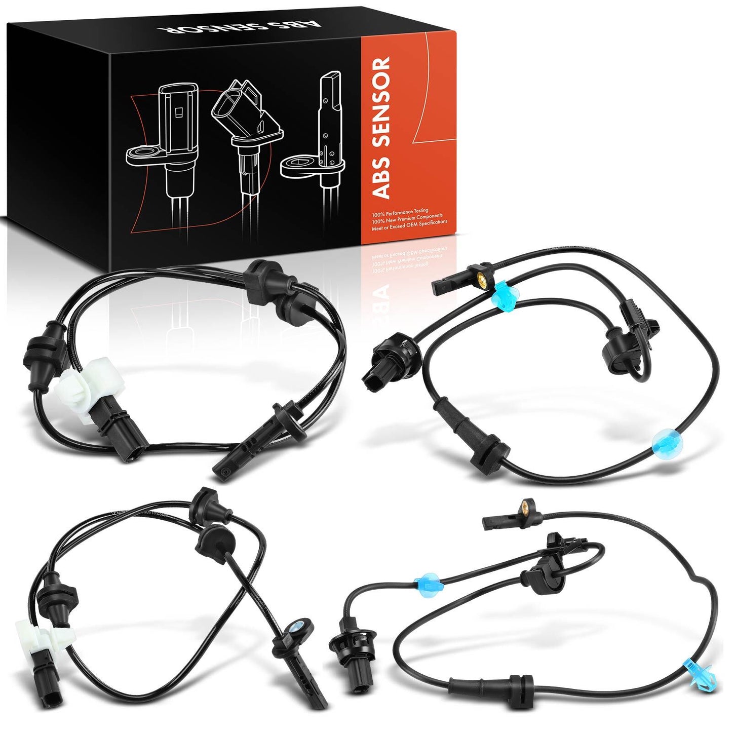 4x Front & Rear ABS Wheel Speed Sensor for Honda Pilot 16-22 Ridgeline Acura MDX