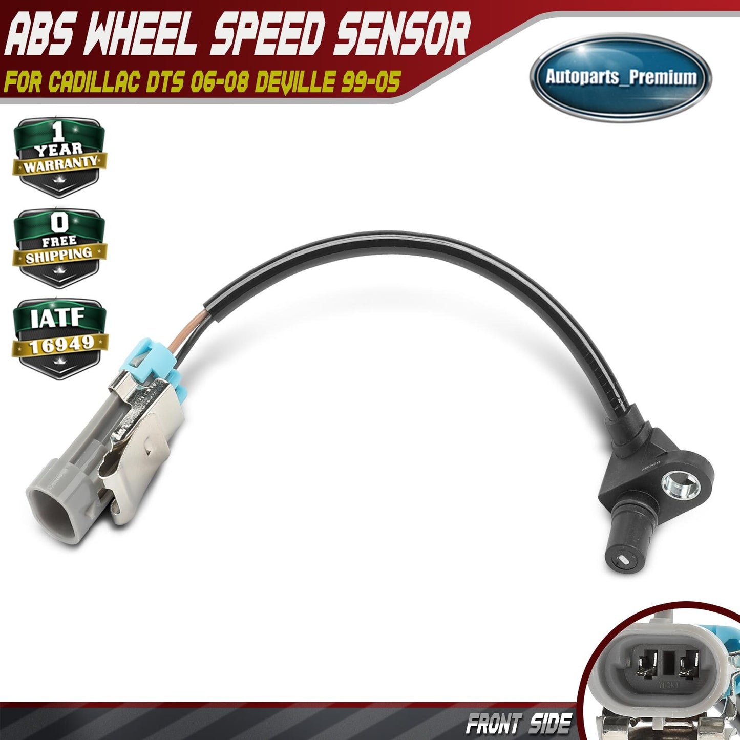 Front Left or Right ABS Wheel Speed Sensor for Cadillac DTS 06-08 DeVille 99-05