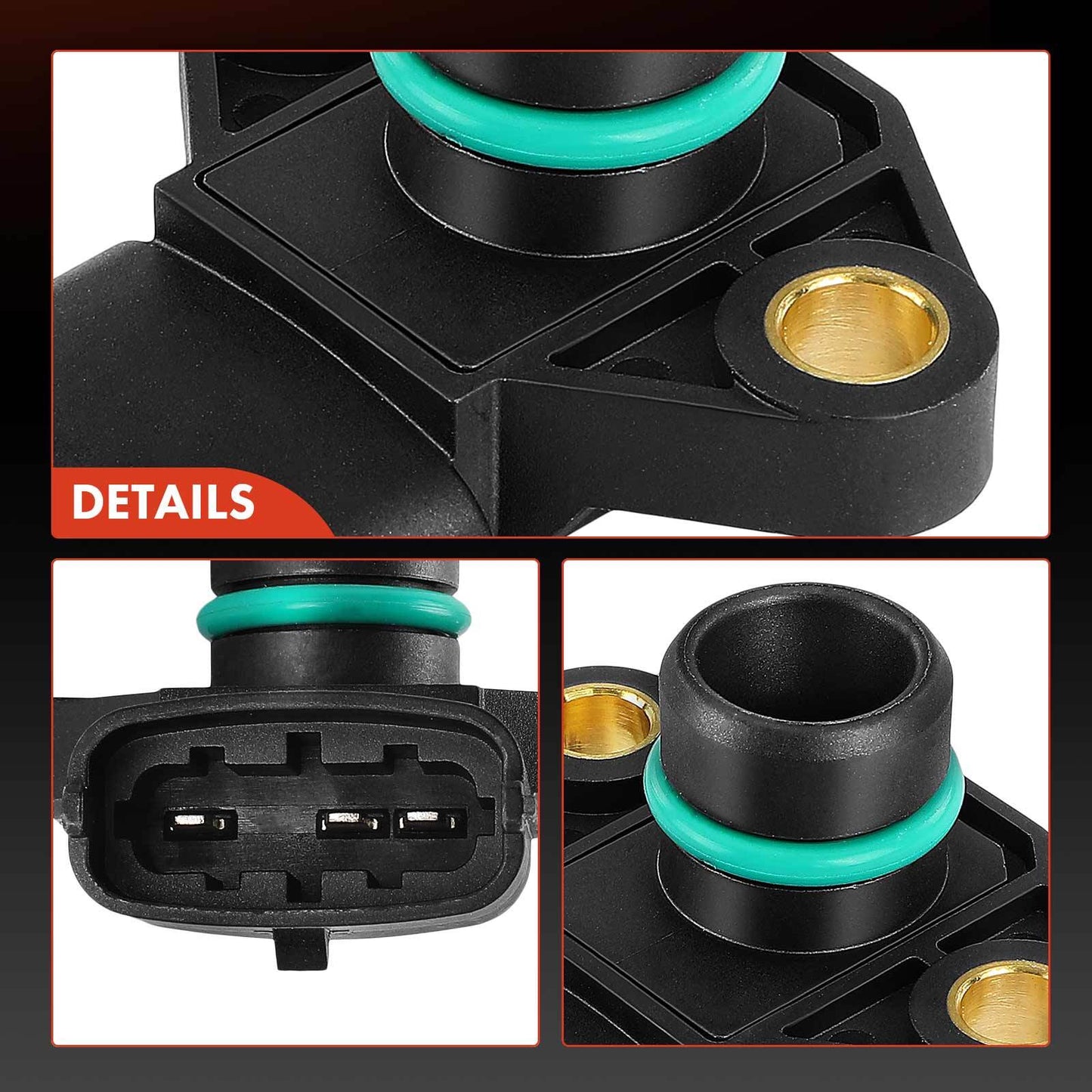 Turbocharger Boost Sensor with 3-Blade for Hyundai Genesis Coupe 2010 2011 2012