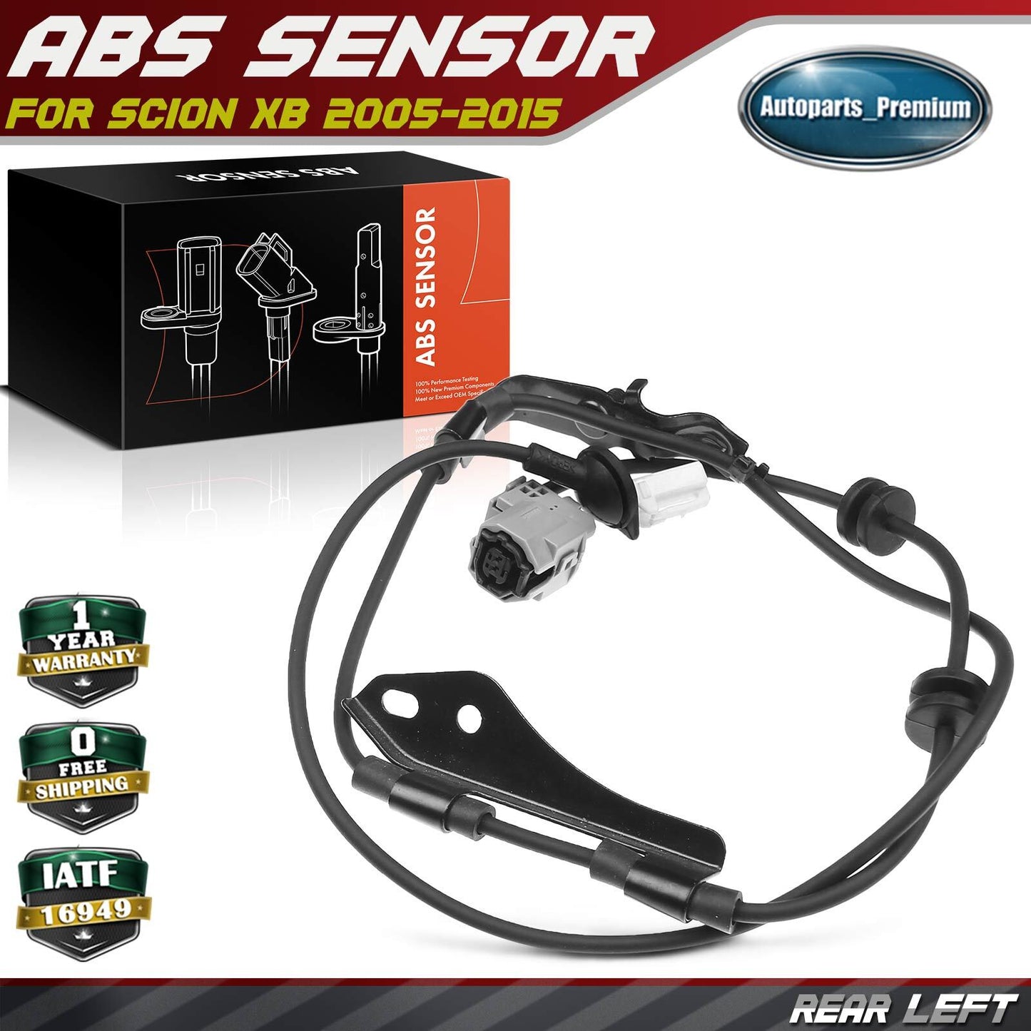 Rear Driver ABS Wheel Speed Sensor for Scion xB 2008-2015 Toyota Mirai 2016-2019