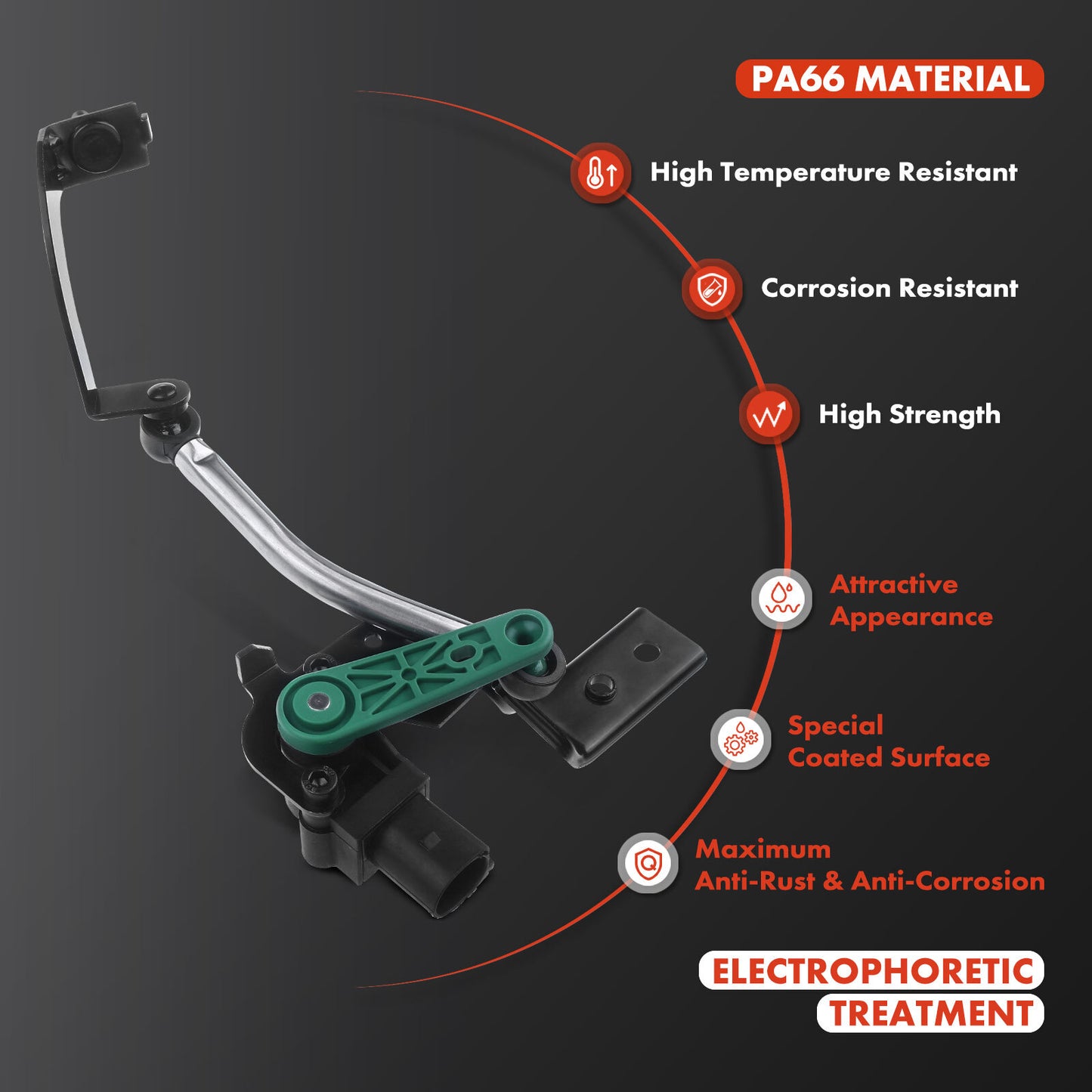 Suspension Ride Height Level Sensor for Audi A3 A3 Quattro Q3 RS3 S3 Front Left