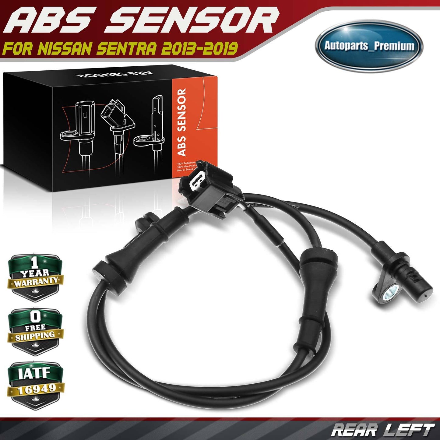 Rear Left Driver ABS Wheel Speed Sensor for Nissan Sentra 2013-2019 479013DA0A