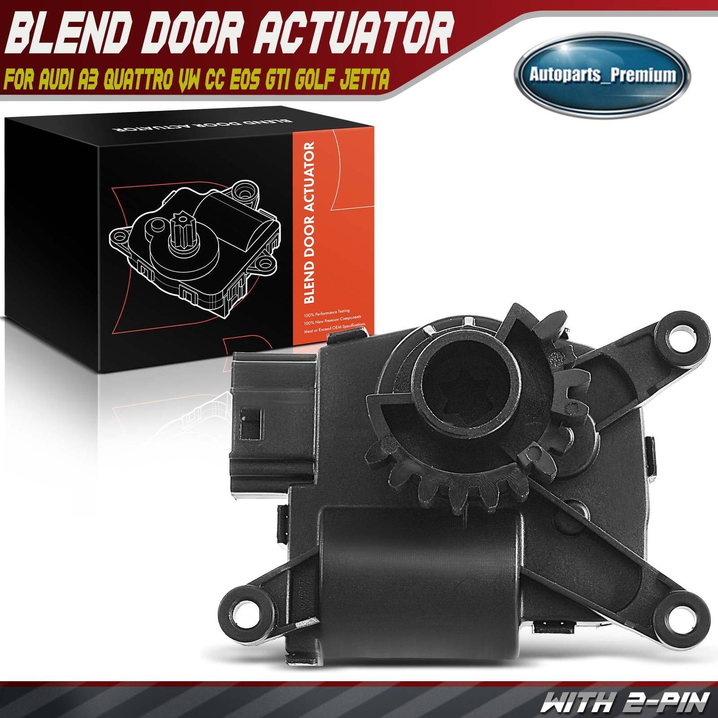 HVAC Heater Blend Door Actuator for Audi A3 Q3 Seat VW CC Eos Golf Jetta Tiguan