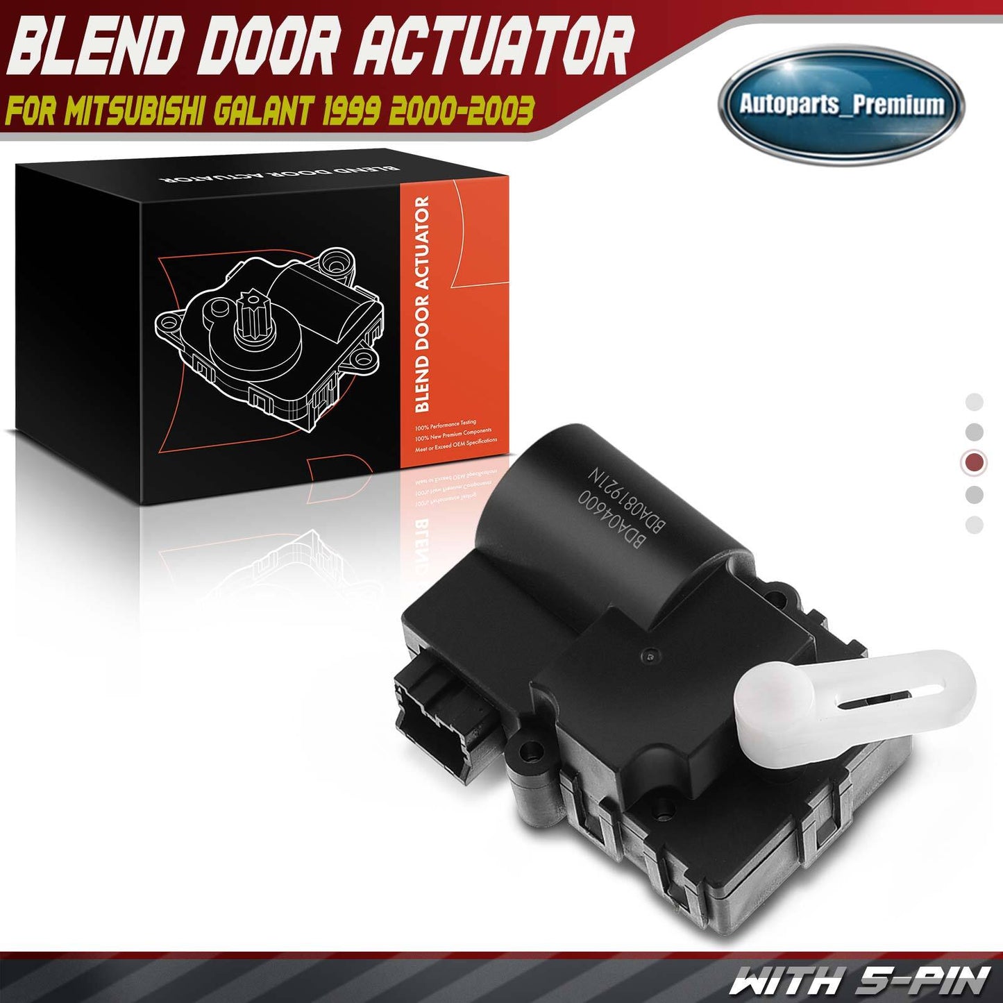 A/C Heater Blend Door Actuator MR958603 for Mitsubishi Galant 99-03 Main 604-600