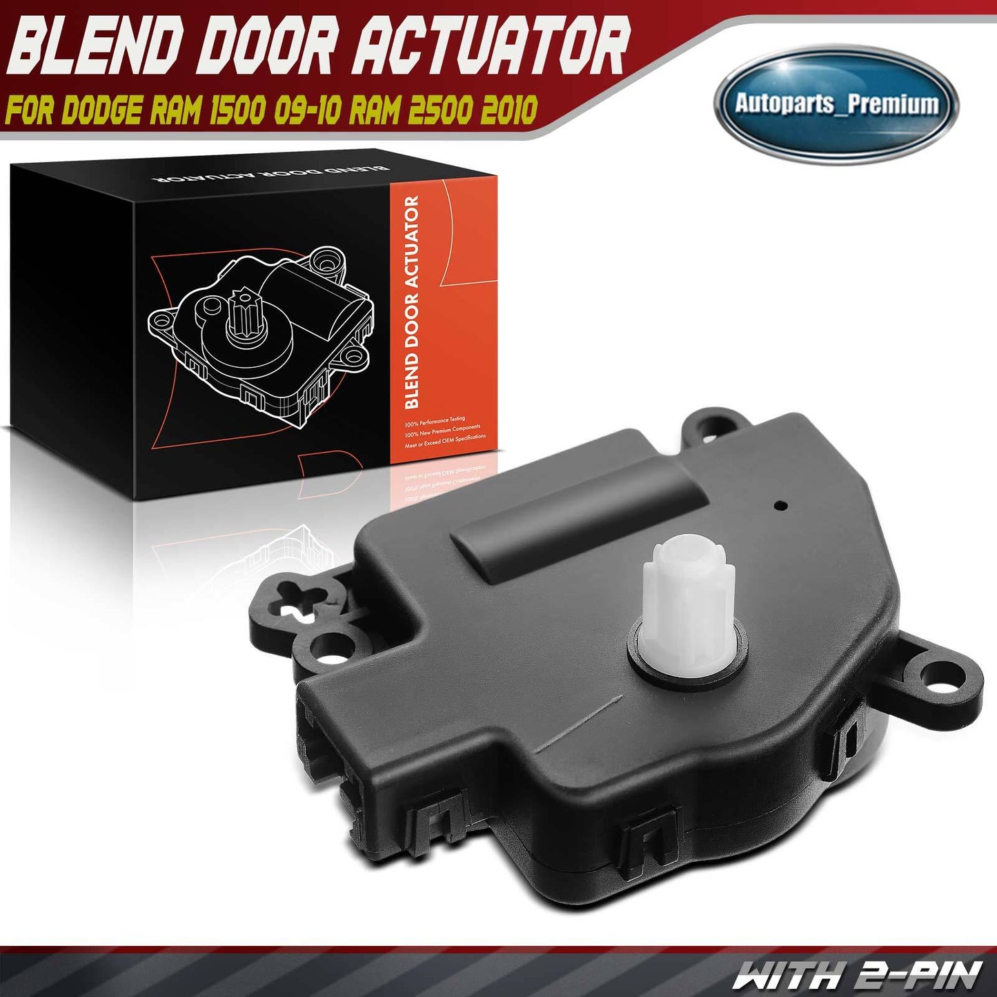 HVAC A/C Heater Blend Air Door Actuator for Dodge 1500 2500 3500 Ram 2009-2012
