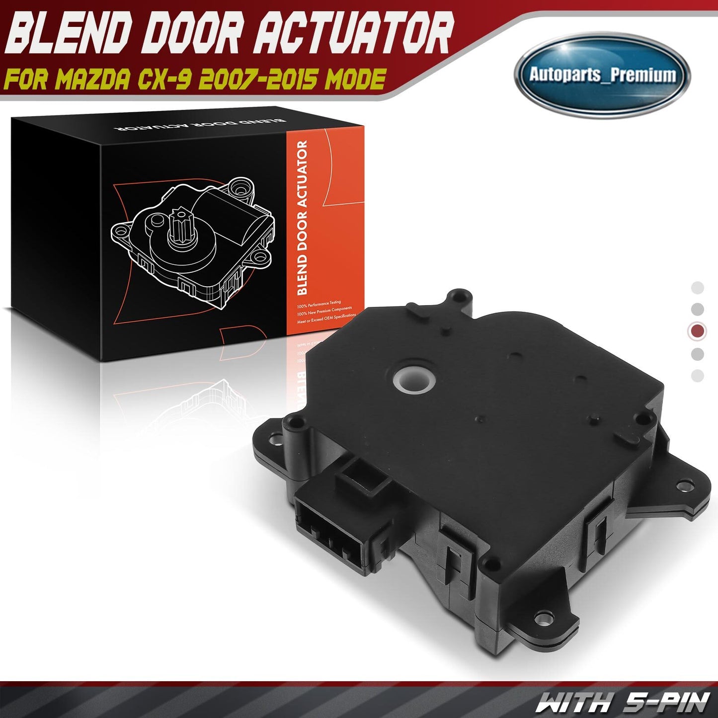HVAC Heater Blend Door Actuator Mode for Mazda CX-9 2007-2015 Auxiliary 604-459