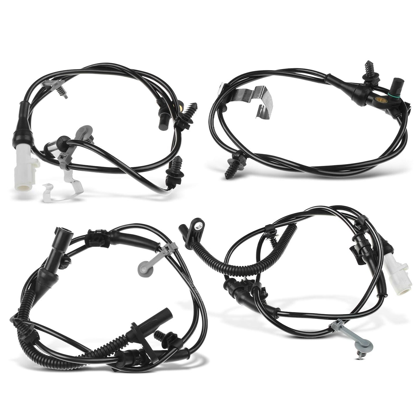 4x Front & Rear ABS Wheel Speed Sensor for Ford Edge Lincoln MKX 2009-2010 2Pins