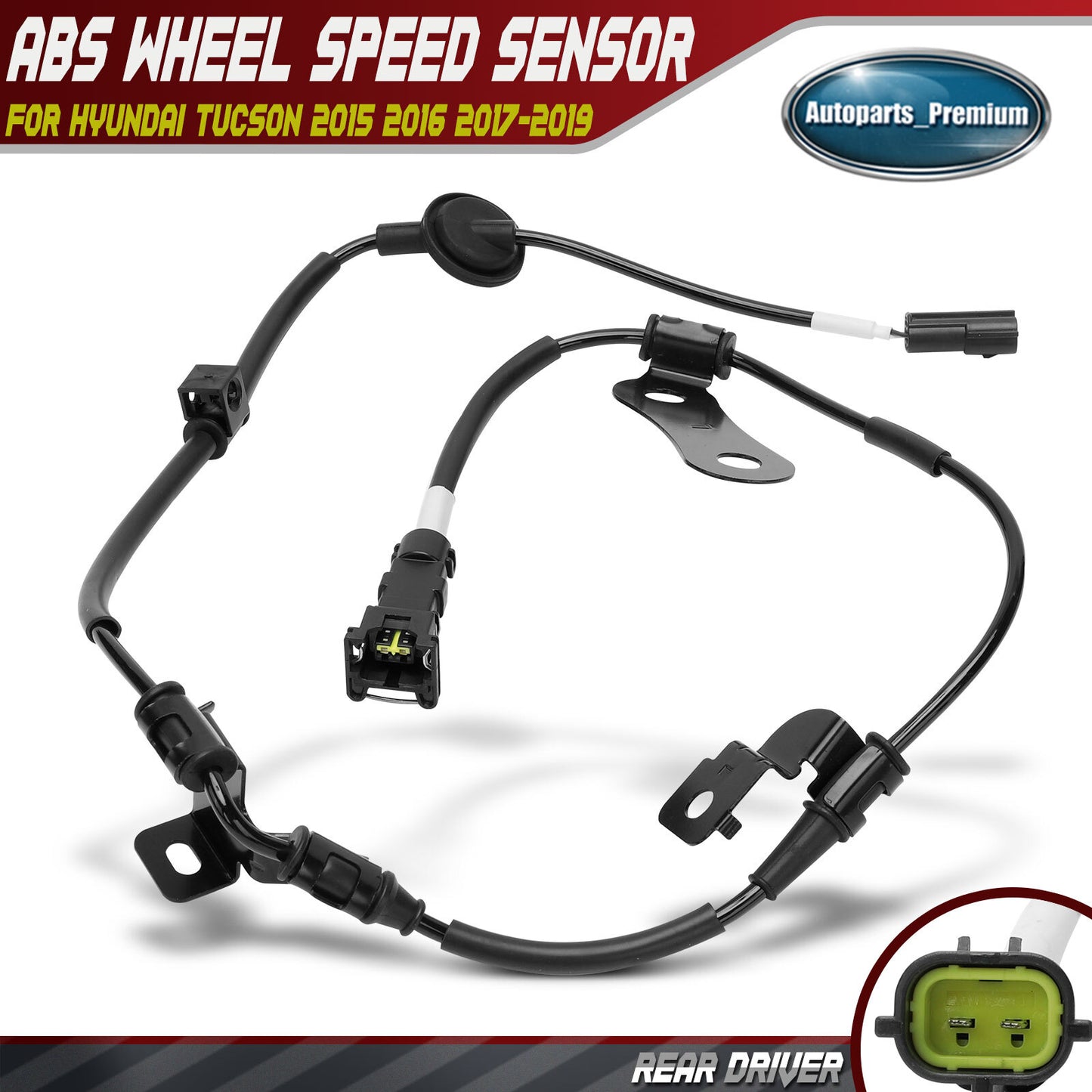 Rear Driver Side Wheel Speed Sensor Wire Harness for Hyundai Tucson 2015-2019