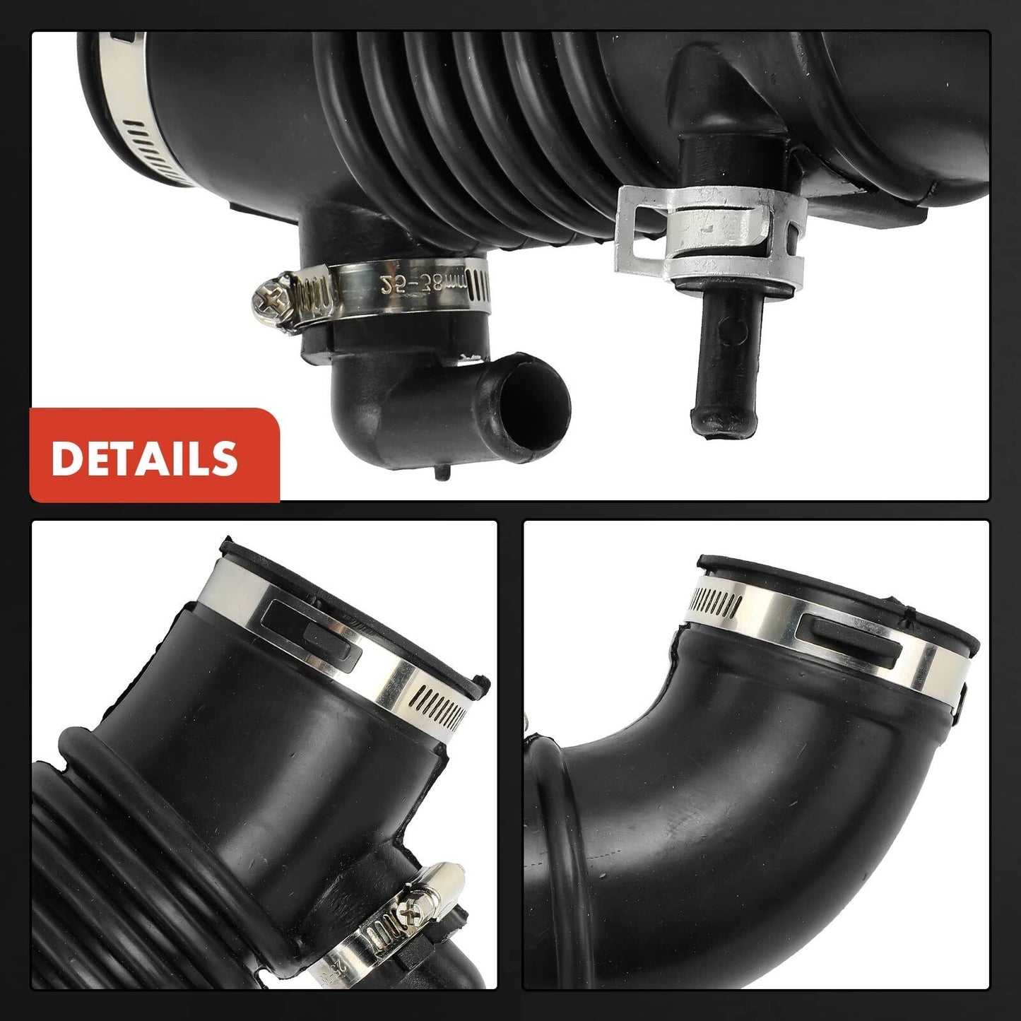 New Engine Air Intake Hose with Hose Clamps for Mazda Protege 1995-1996 L4 1.5L