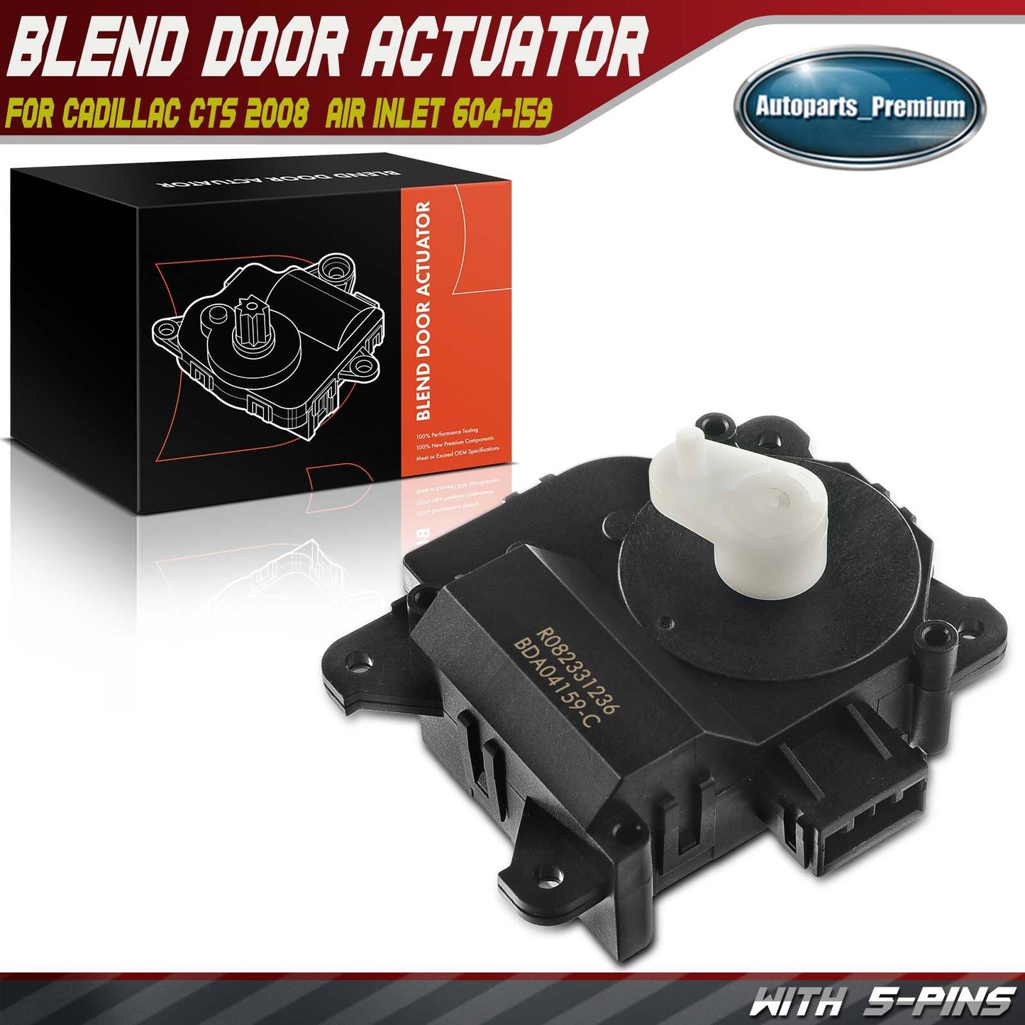 HVAC Heater A/C Blend Air Door Actuator for Cadillac CTS 2008 2009 Air Inlet