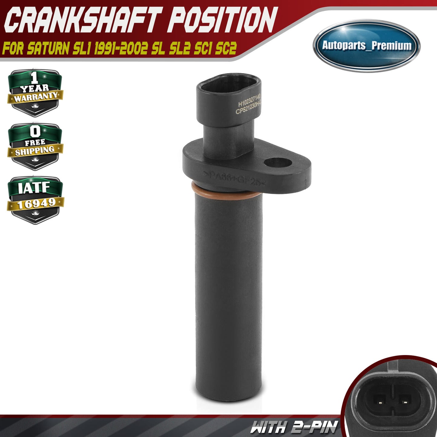 Engine Crankshaft Position Sensor for Saturn SC SC1 SC2 SL SL1 SL2 SW1 SW2 1.9L