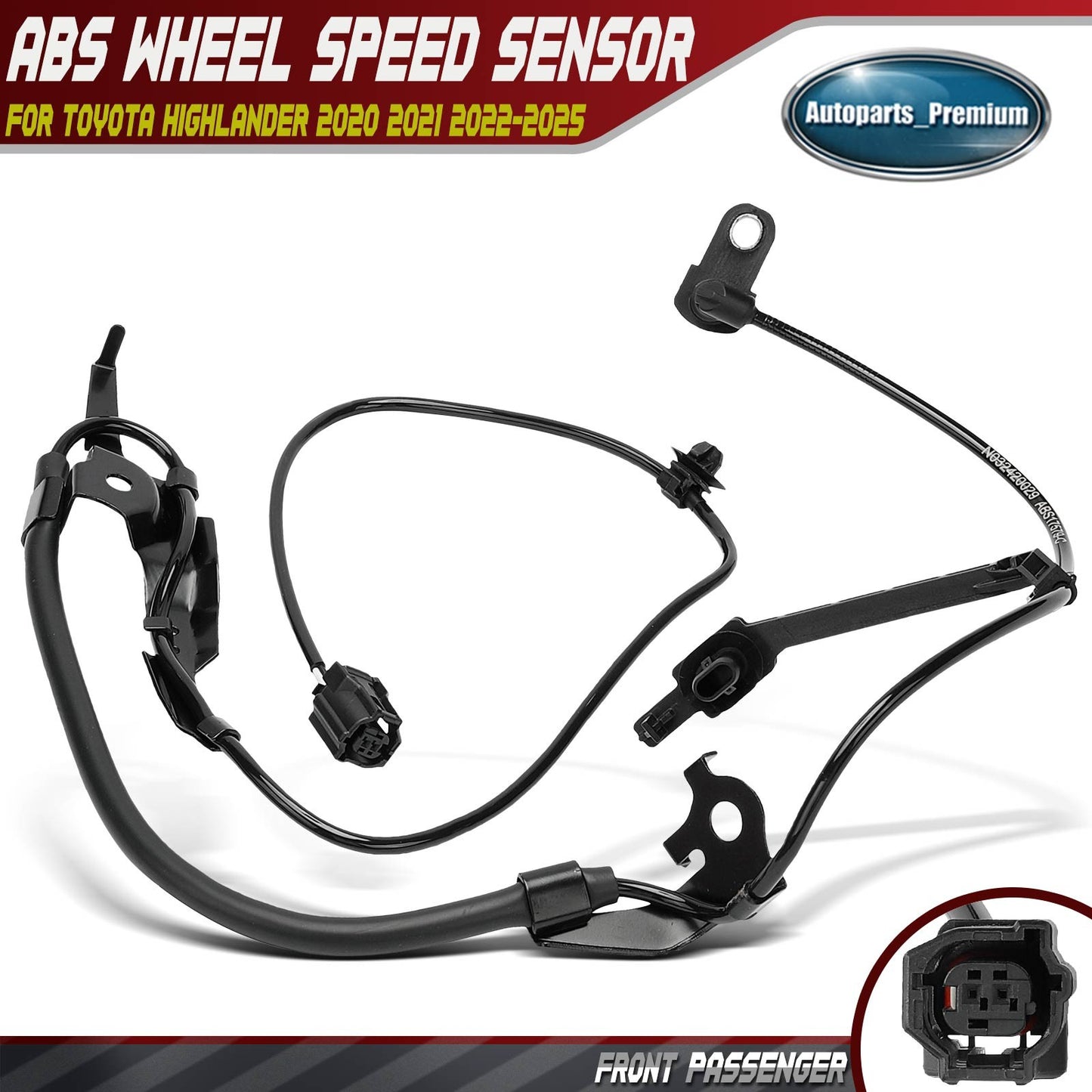Front Passenger RH ABS Wheel Speed Sensor for Toyota Highlander 2020 2021-2025