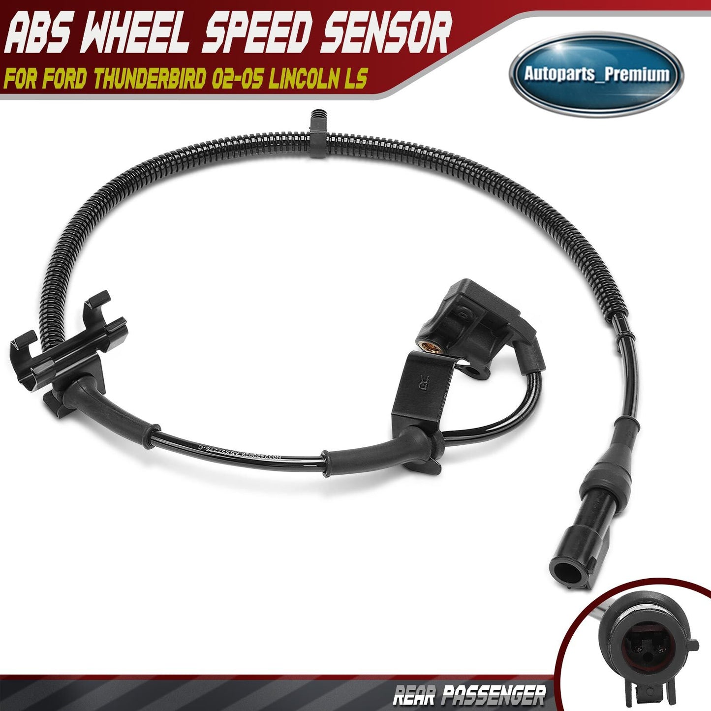 Rear Right RH ABS Wheel Speed Sensor for Ford Thunderbird 02-05 Lincoln LS 00-06