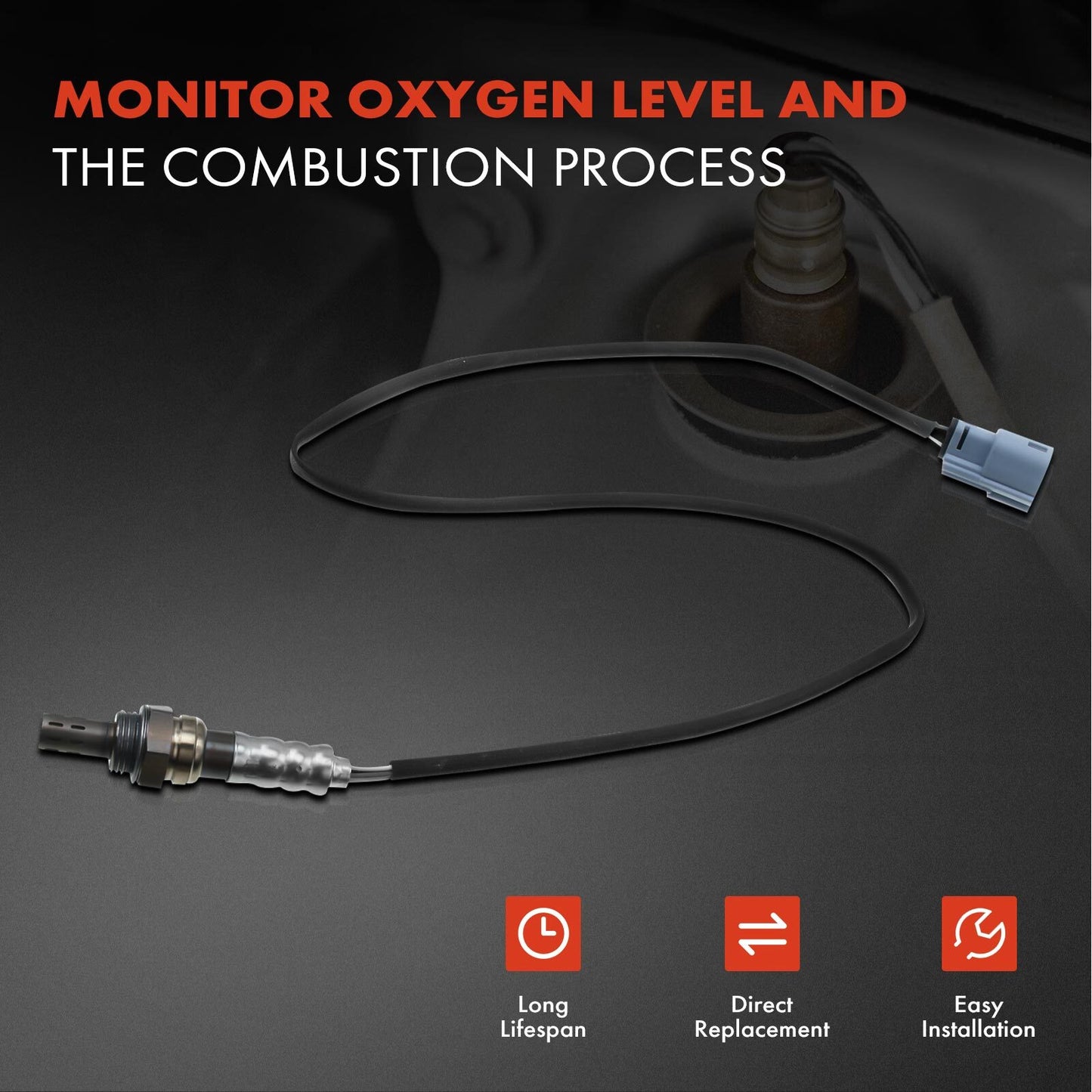 Downstream O2 Oxygen Sensor for Ford Escape 2017-2018 Transit Connect L4 2.5L