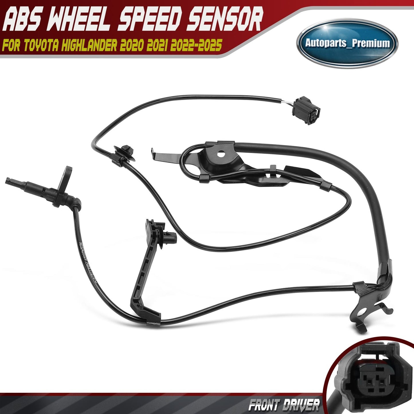 Front Driver Left Side ABS Wheel Speed Sensor for Toyota Highlander 2020-2025