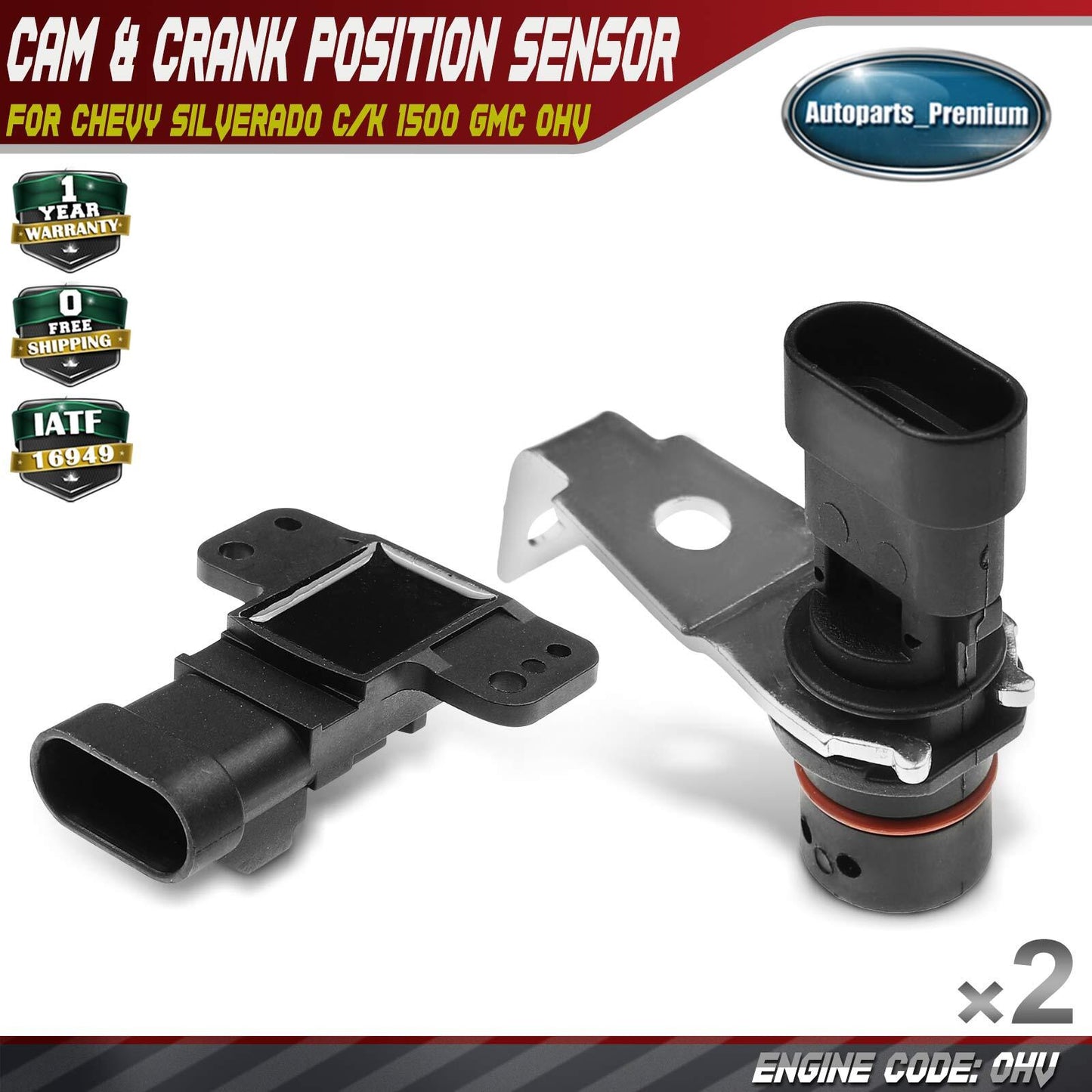 Camshaft & Crankshaft Position Sensor for Chevrolet Silverado C/K 1500 GMC OHV