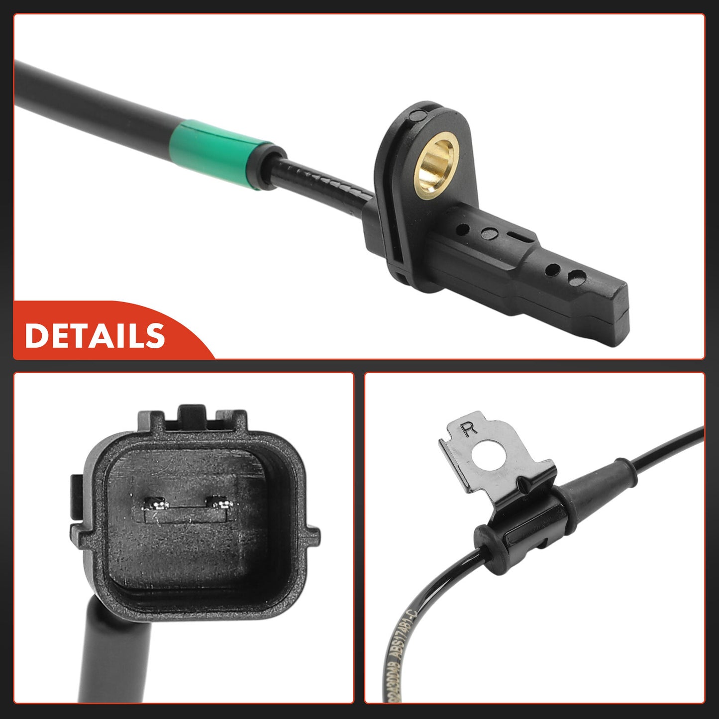 Front Passenger ABS Wheel Speed Sensor w/ Wire Harness for Kia Niro EV 2019-2022