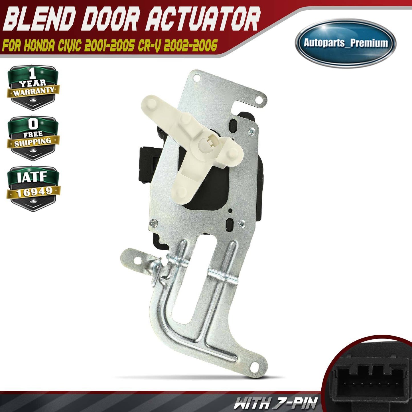 HVAC Mode Door Actuator for Honda Civic 2001-2005 CR-V 2002-2006 Element 03-11