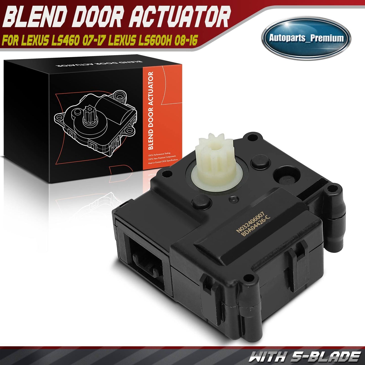 Main HVAC Blend Door Actuator for Lexus LS460 2007-2017 LEXUS LS600H 2008-2016