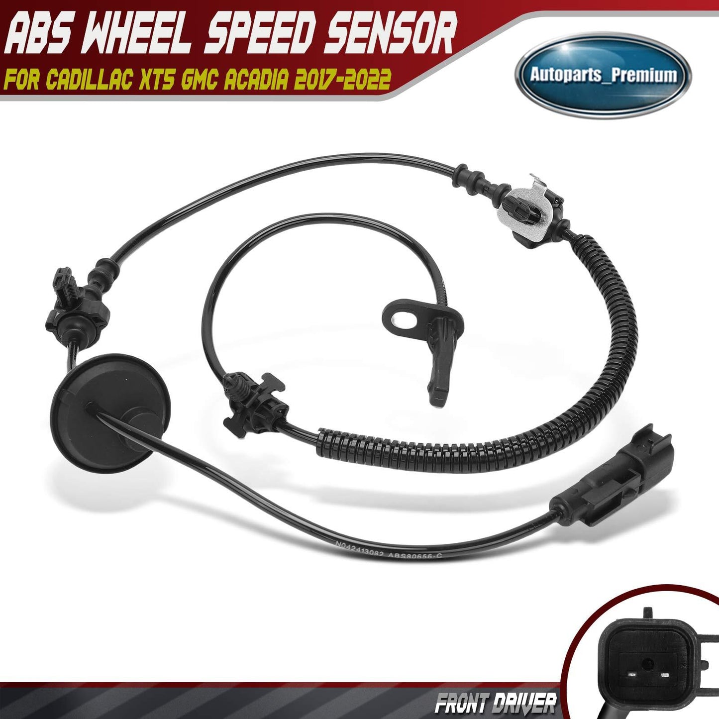 Front Driver Side ABS Wheel Speed Sensor for Cadillac XT5 GMC Acadia 2017-2022