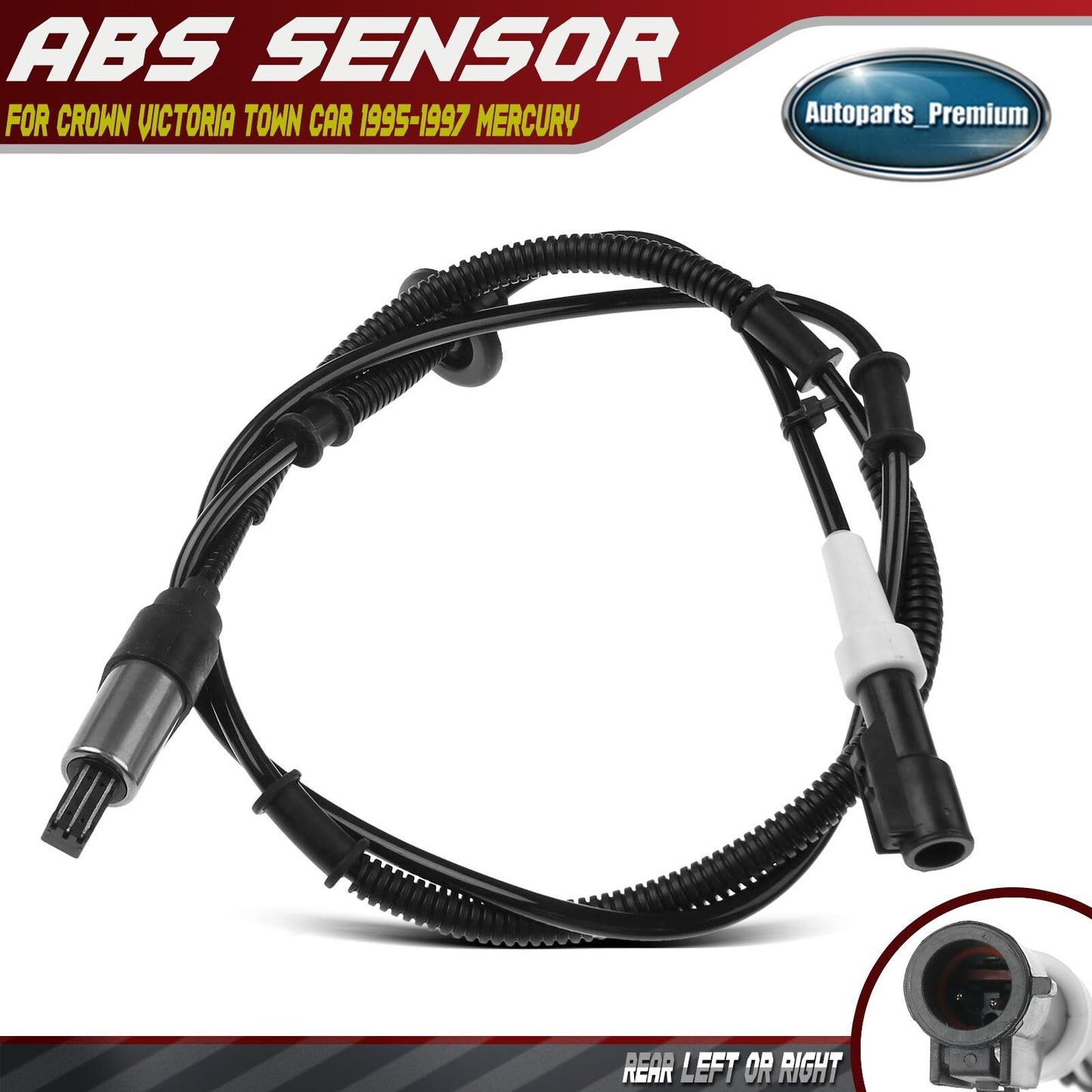 Rear Left/Right ABS Wheel Speed Sensor for Ford Crown Victoria Lincoln Town Car