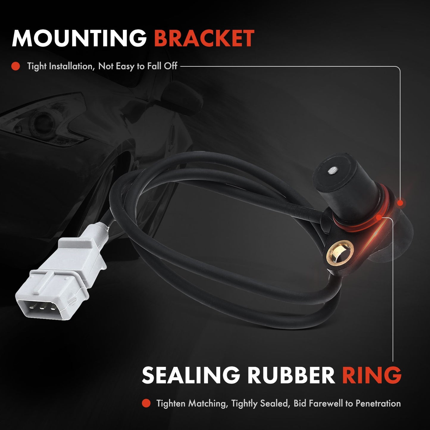 Crankshaft Position Sensor with 3-Blade for Audi A4 Quattro 1998 V6 2.8L 740mm