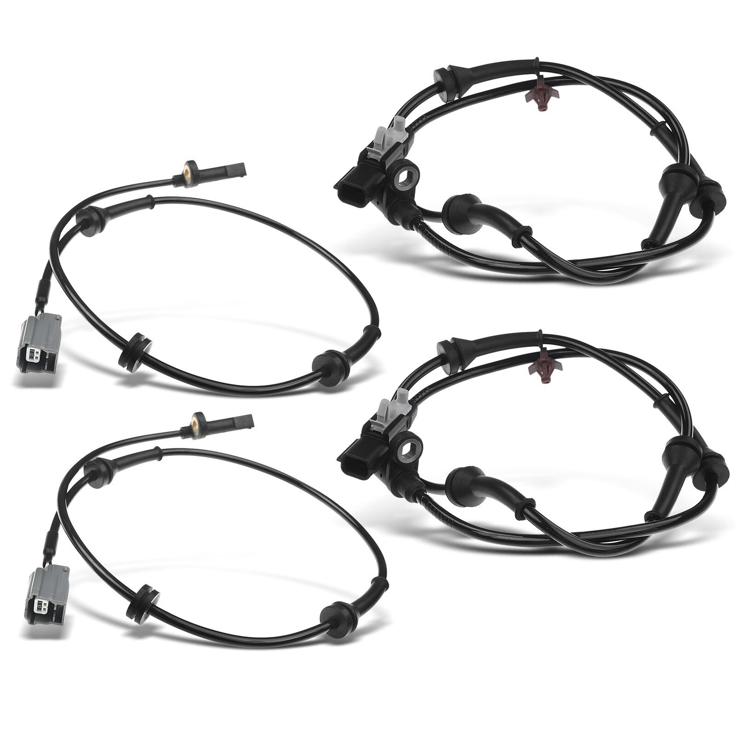 4Pcs Front & Rear ABS Wheel Speed Sensor for Nissan Rogue 2015-2016 L4 2.5L AWD