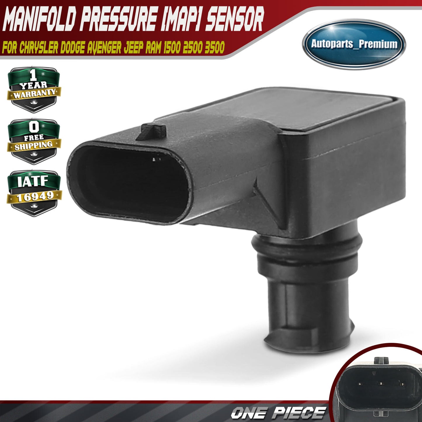 Manifold MAP Pressure Sensor for Jeep Wrangler Grand Cherokee Grand Caravan Ram