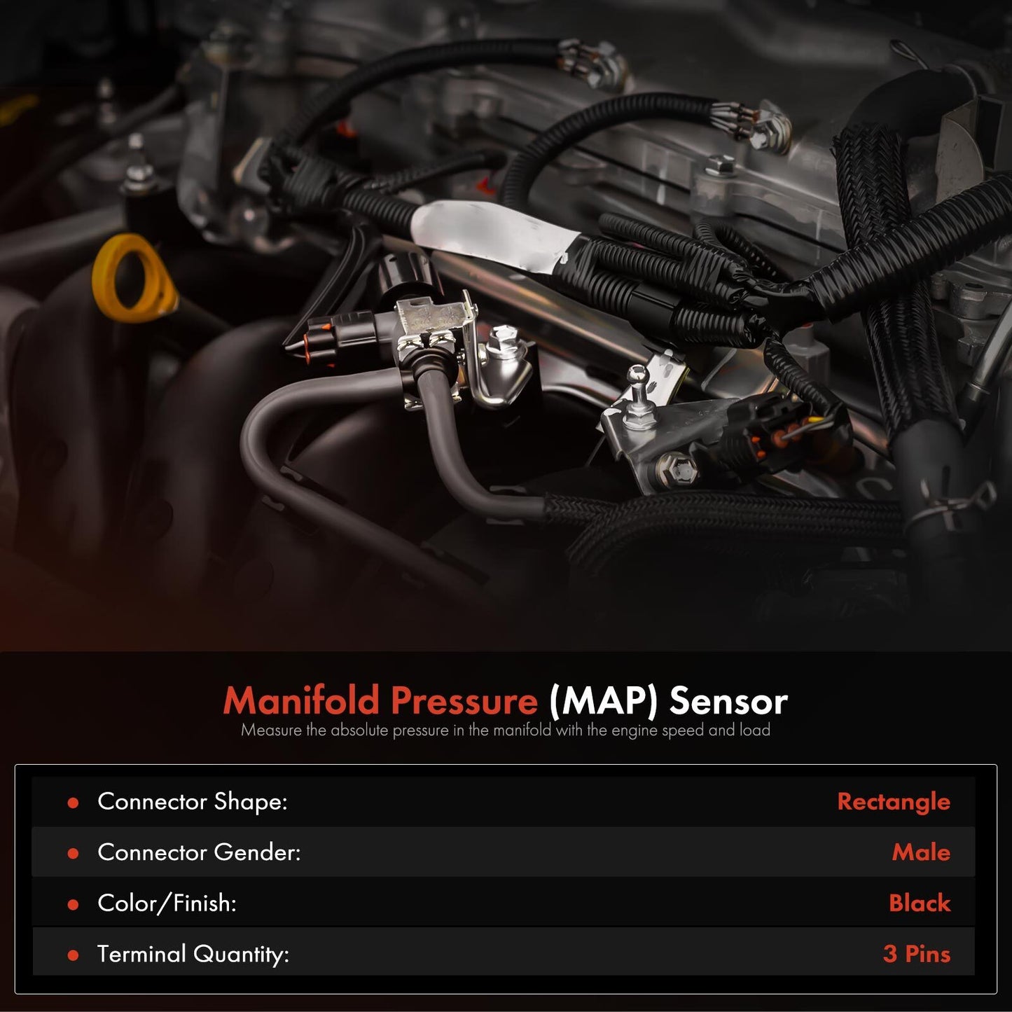 Manifold MAP Pressure Sensor for Jeep Wrangler Grand Cherokee Grand Caravan Ram