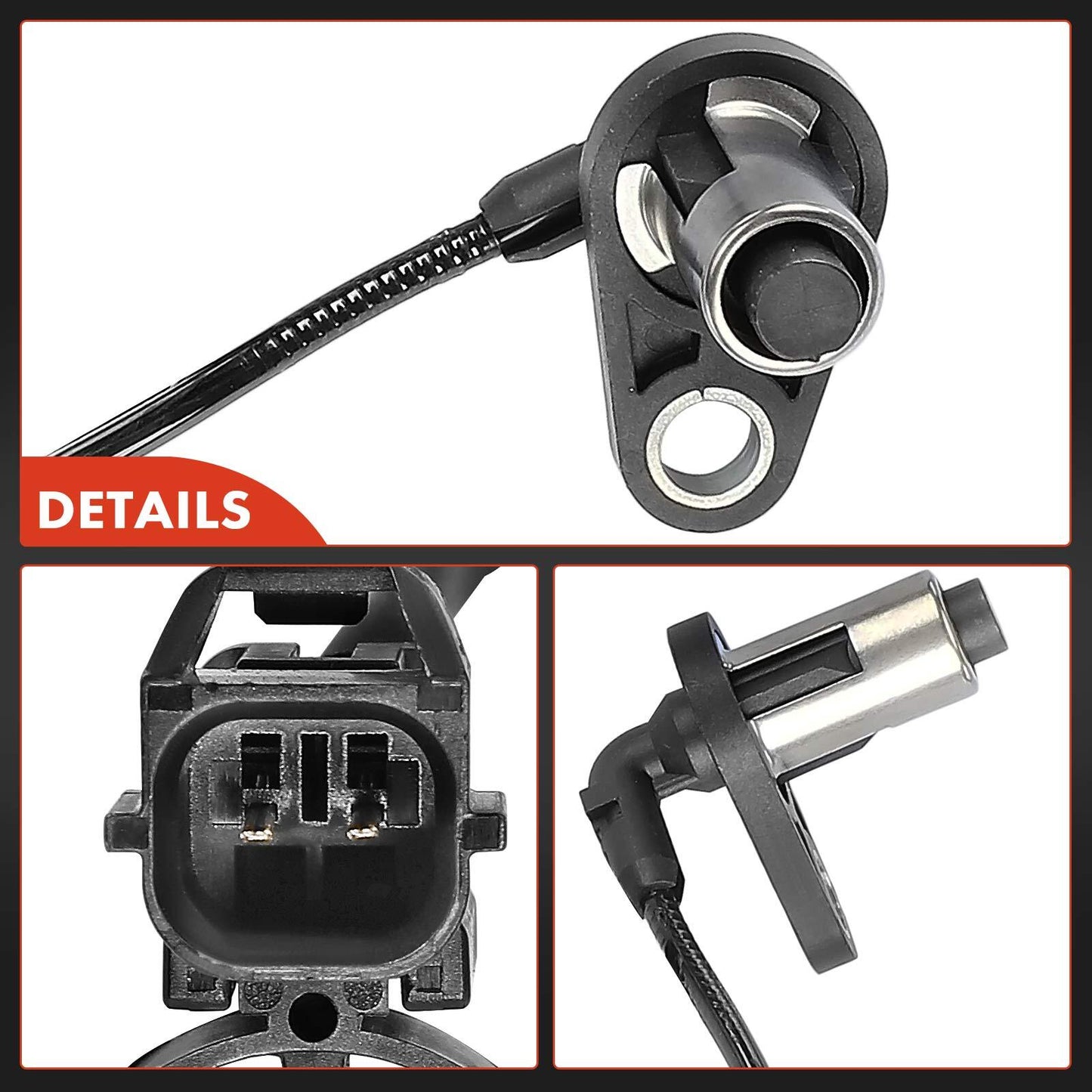 2Pcs Front ABS Wheel Speed Sensors for Mitsubishi L200 / Triton Pajero Sport III