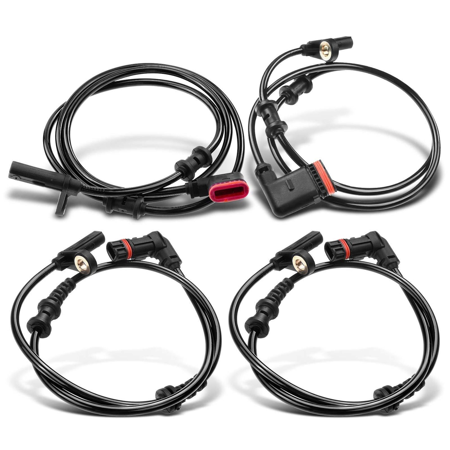4x Front & Rear ABS Wheel Speed Sensors for Mercedes-Benz SLK250 SLK300 SLK350