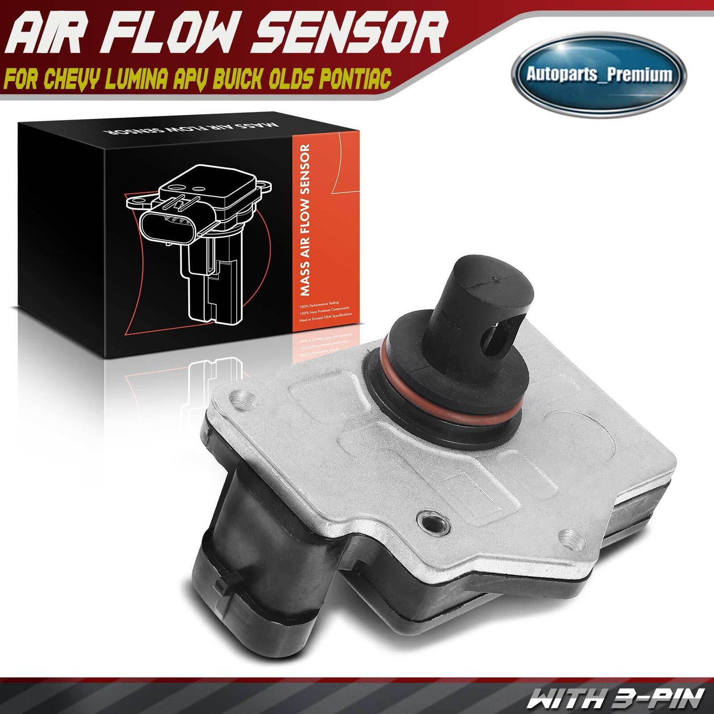 Mass Air Flow MAF Sensor for Chevy Lumina APV Buick Century Olds 88 98 Pontiac