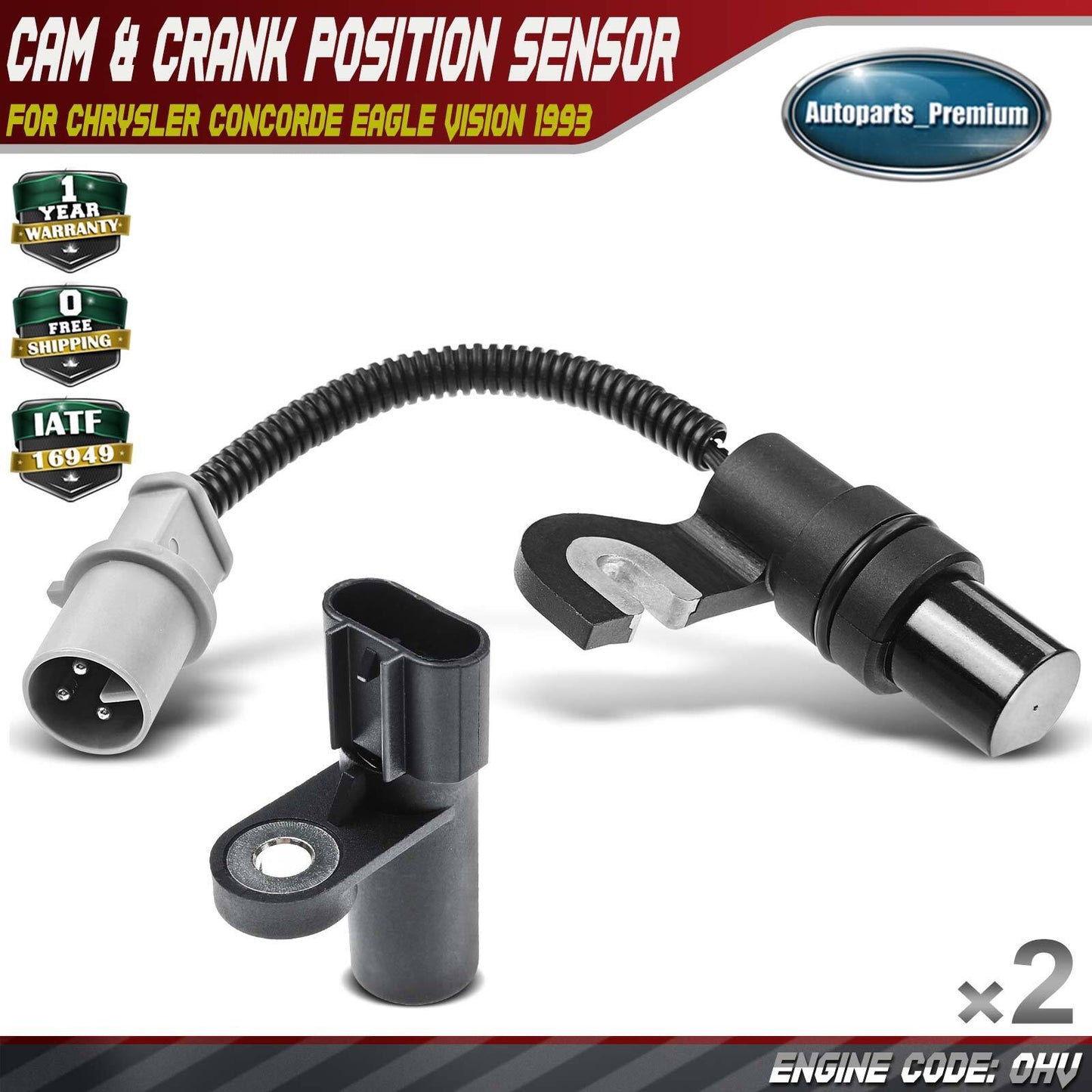Camshaft & Crankshaft Position Sensor for Chrysler Concorde Eagle Vision 1993
