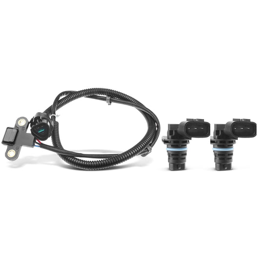 2x Camshaft & 1x Crankshaft Position Sensor for Kia Optima 2006 L4 2.4L VIN: 3