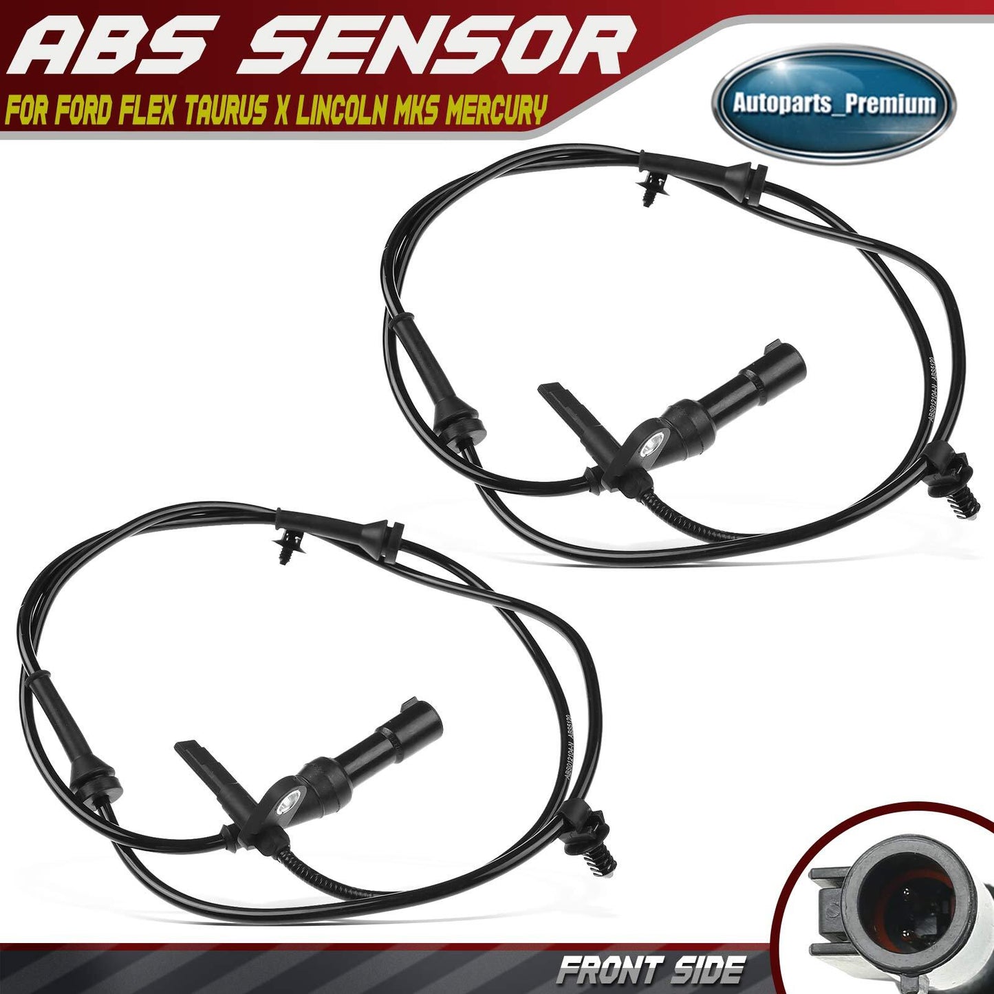 2x ABS Wheel Speed Sensor for Ford Flex Taurus X Lincoln MKS Mercury Front Sides