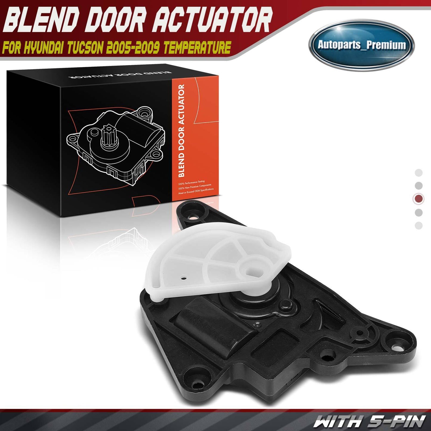 Main HVAC Heater Blend Door Actuator for Hyundai Tucson 2005-2009 Temperature