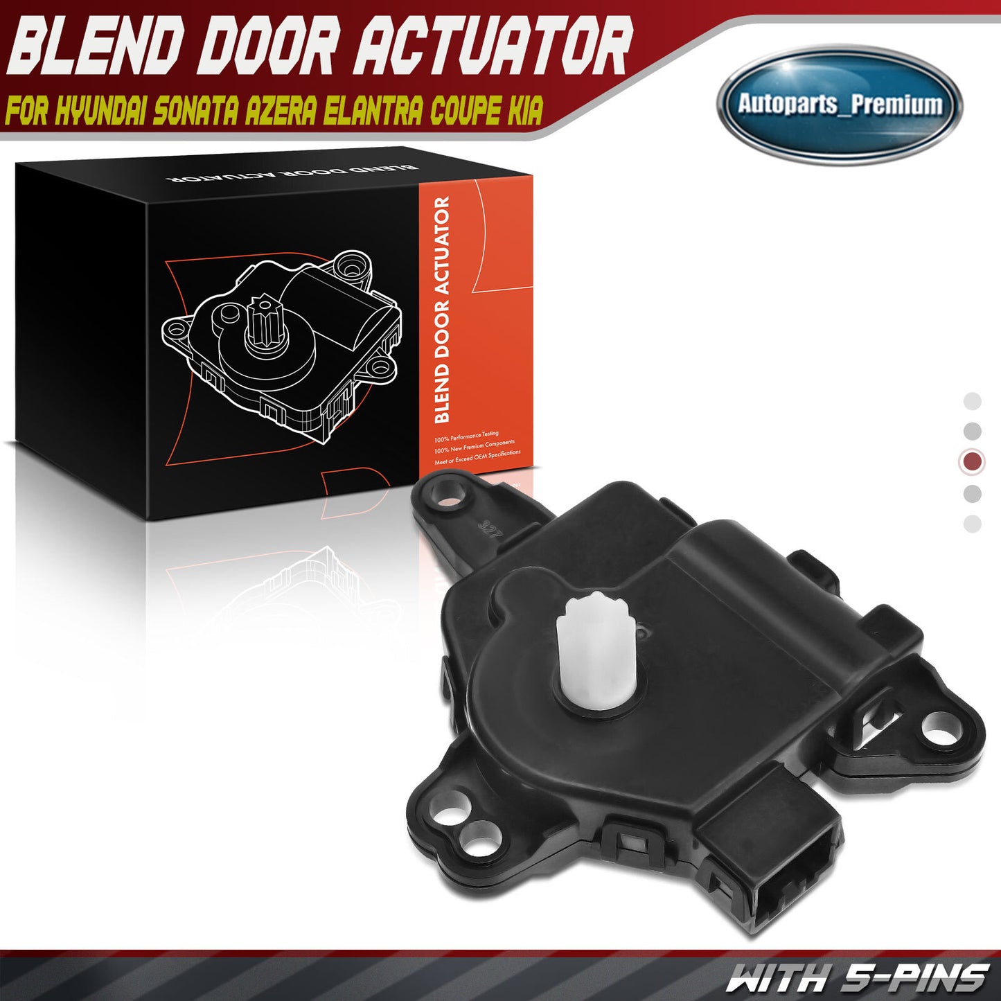 Blend Door Actuator for Hyundai Sonata Azera Elantra Coupe Kia Optima Forte Koup